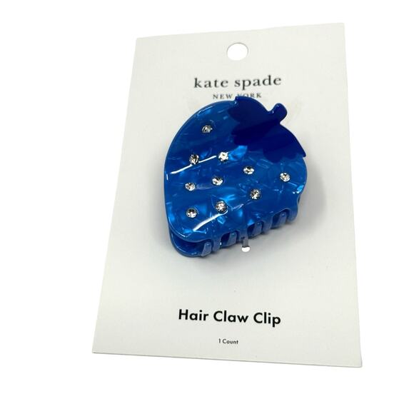 Kate Spade New York X Target Blue Strawberry Claw Hair Clip Limited Edition NEW - Picture 1 of 7